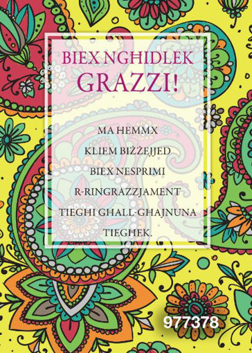 Picture of BIEX NGHIDLEK GRAZZI KARTOLINA